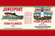 Original Cod Fish Flakes Label Poster Print showcasing vintage style art