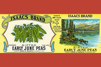Original Can Label for Sifted June Peas Poster Print - Vintage Design