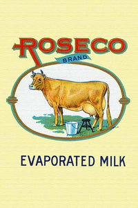 Evaporated Milk Original Can Label Poster Print featuring a cow