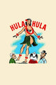 Vintage Hula dance poster print featuring a woman performing the traditional Hawaiian dance.