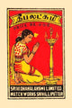 Vintage Matchbox Label Poster Print showcasing unique designs.