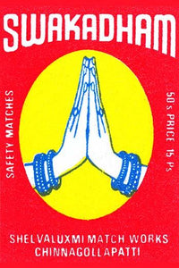 Clasped hands in prayer poster print on display.