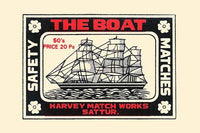 Three-masted sailing ship poster print depicting a ship under full sail.