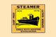 Steamship Matchbox Poster Print featuring vintage design.