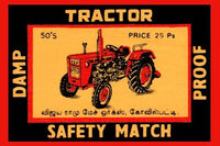 Artistic Matchbox Poster Print featuring vintage label designs.