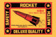 Great Rocket Image Poster Print showcasing vintage matchbox art
