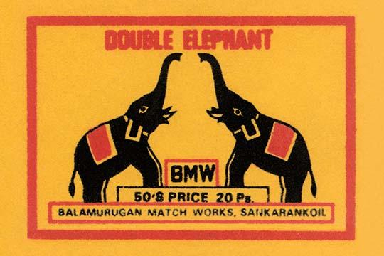 Two Elephants Poster Print featuring playful trunk embrace.