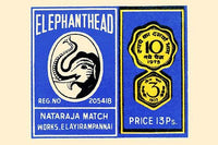 Bull Elephant Matchbox Artwork Poster Print featuring two Indian coins