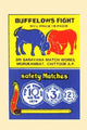Buffaloes Fighting Poster Print, unique wildlife art