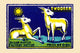 Deer Matchbox Label Vintage Poster Print featuring two deer.
