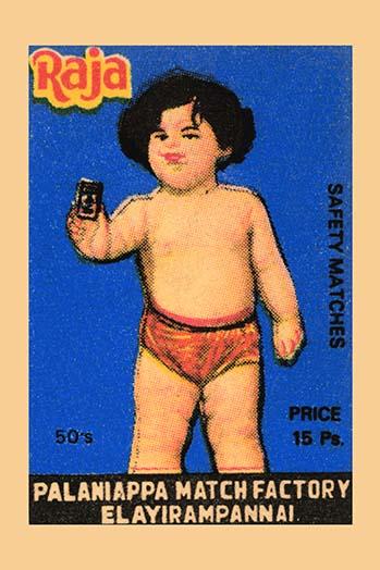 Vintage Child Holding Matches Poster Print Art
