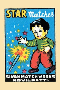 Bright Match Child Poster Print featuring a child with a glowing match.