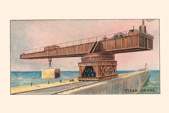 Titan crane poster print showcasing an impressive construction equipment.