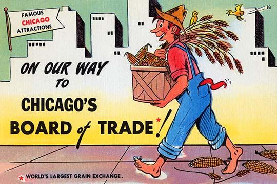 Chicago Travel Destination Advertising Postcard Poster Print