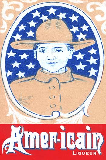Doughboy Liquor Label Poster Print featuring an American soldier.