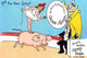 Madame Eva Henri Golant riding a pig advertising poster print.