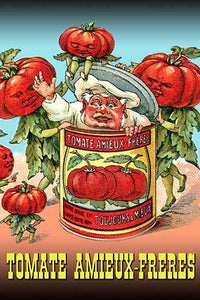 Vintage Canned Tomato Advertising Poster Print by M. Halle