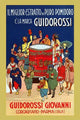 Pure Tomato Sauce Advertising Poster Print featuring an international crowd holding cans.