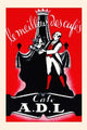Vintage Coffee Waiter Matchbox Label Poster Print featuring a waiter with a tray of coffee.