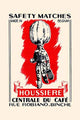 Coffee Picker Poster Print inspired by vintage matchbox label.