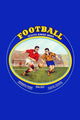 Spanish grapes and soccer players vintage crate label poster print.