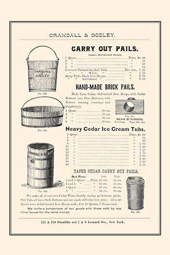 Crandall & Godley wholesale catalog page poster print featuring vintage bakery supplies.