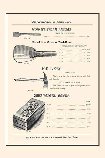 Vintage Crandall & Godley wholesale catalog page poster print