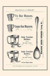 Vintage page from Crandall & Godley wholesale catalog poster print showcasing baker's supplies.