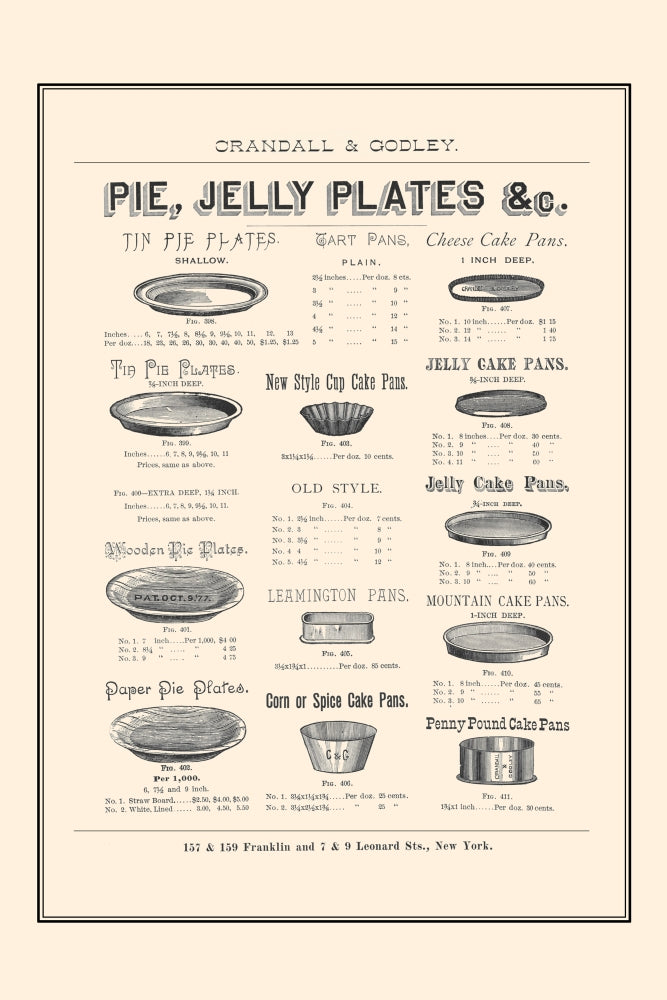 Crandall & Godley wholesale catalog page poster print