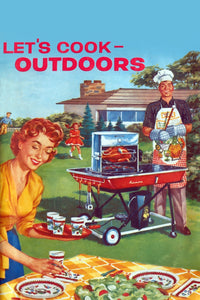Vintage 1950's Cookbook Cover Poster Print for kitchen decor.