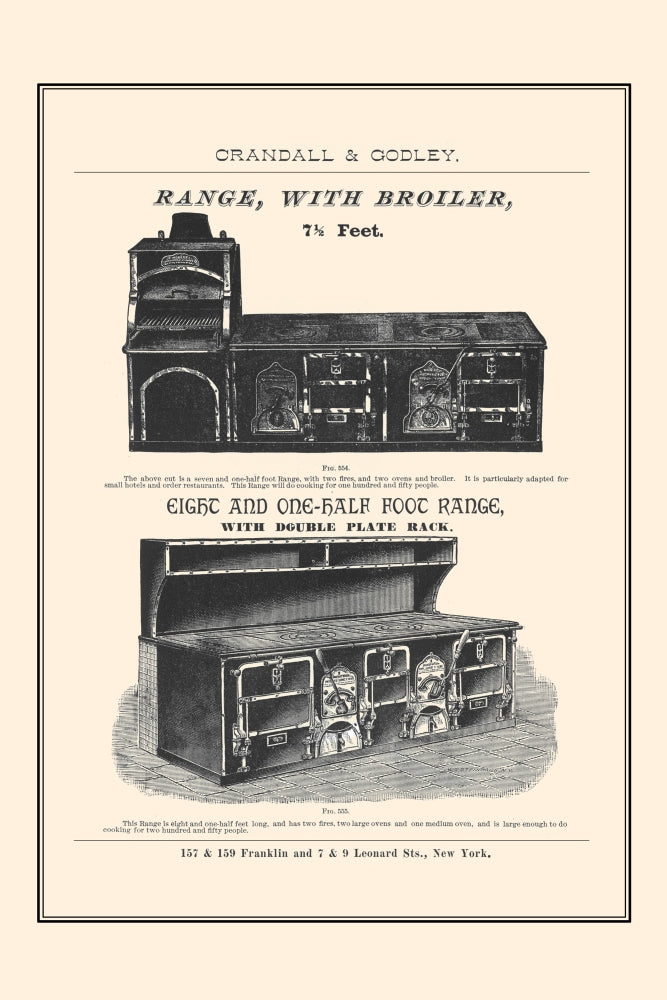 Crandall & Godley Vintage Catalog Page Poster Print showcasing culinary supplies