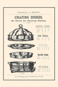 Vintage Chafing Dish Poster Print from Crandall & Godley's catalog