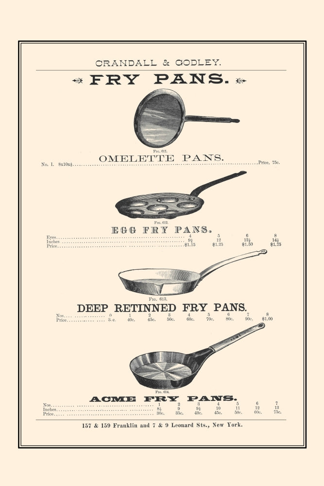 Crandall & Godley wholesale catalog page poster print.