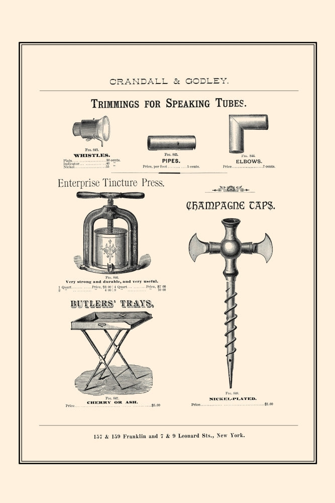 Crandall & Godley Wholesale Catalog Page Poster Print