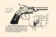 Illustrated page from a book on the history of guns poster print