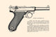Illustrated historical guns art print showcasing intricate designs
