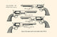 Illustrated page from a historical book on guns - vintage poster print