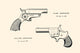 Illustrated page from a historical book on guns, poster print.