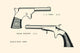 Illustrated page from a book on the history of guns poster print