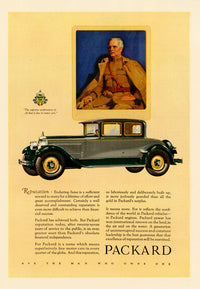 Packard automobile magazine advertisement poster print in vintage style.