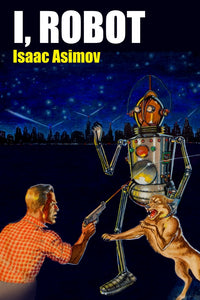 I, Robot original art print by Robert Fuqua, vintage pulp magazine illustration.