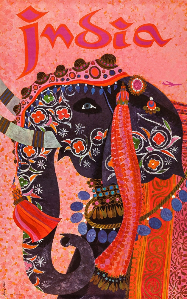 Vintage India Travel Poster Print by David Klein - Airline Art