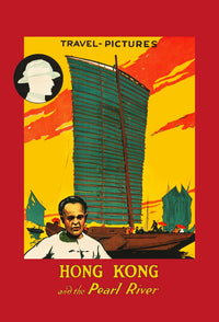 Hong Kong and the Pearl River poster print showcasing vibrant landscapes