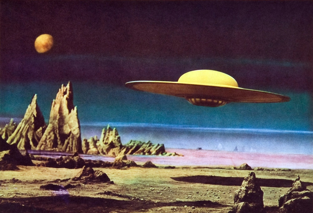 1950's UFO Hollywood interpretation poster print