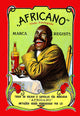 Africano Liqueur Poster Print featuring a man enjoying a drink