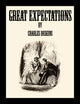 Engraved frontispiece from the 1862 edition of Great Expectations by Charles Dickens, poster print