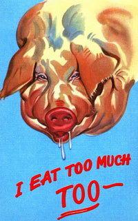 Pig Restaurant Advertising Postcard Poster Print by Curt Teich & Company
