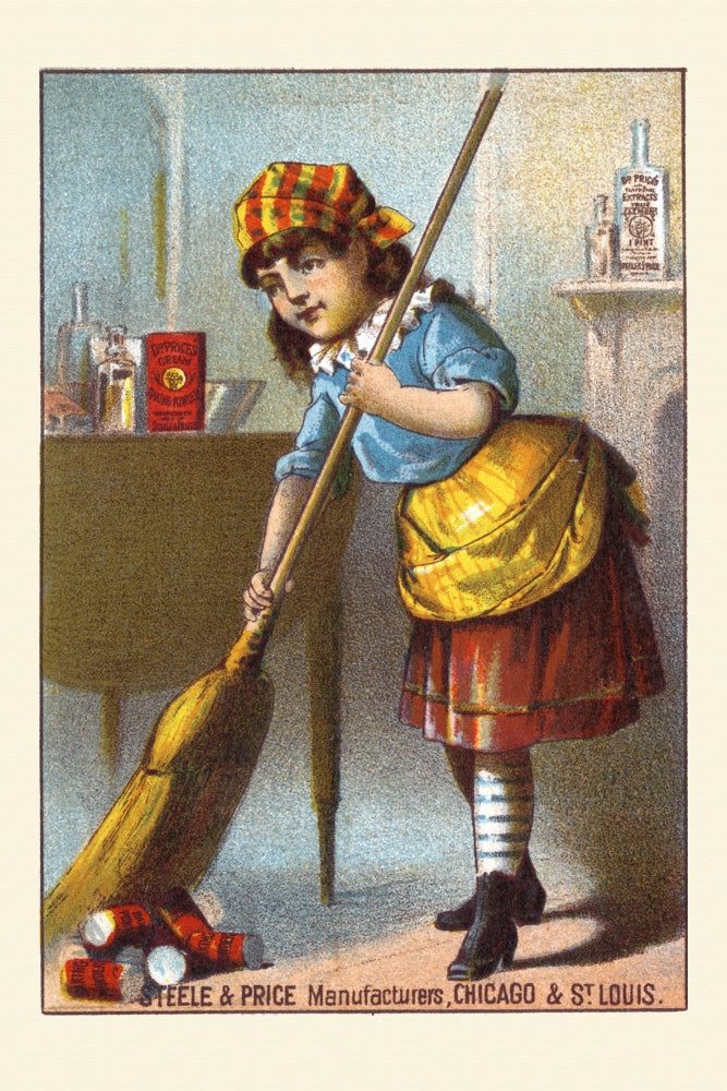 Victorian trade card poster print of Dr. Price's Cream Baking Powder.