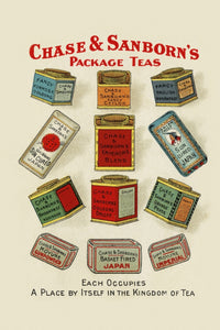 Chase & Sanborn Victorian Trade Card Poster Print showcasing vintage coffee branding.