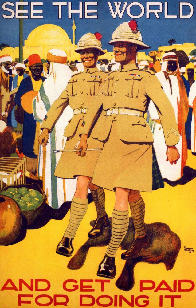 Soldier in a British Recruiting Poster Print by Alfred Leete, vintage art print.